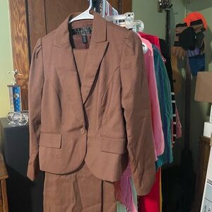 Classic Brown Pinstripe Suit set